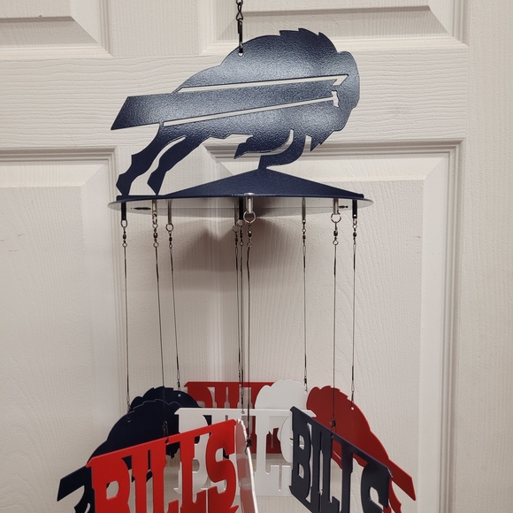 Buffalo Bills Metal Wind Chime - Blue, Red, White - Picture 4 of 5